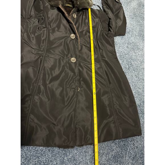 Vintage y2k warm Duck Sport NY Women’s Rabbit Fur Lined Black Coat size XS - Picture 9 of 9